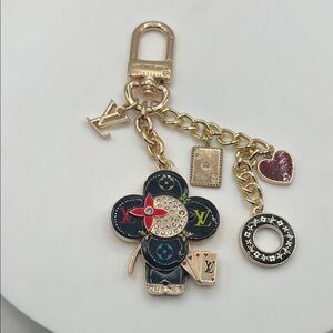 1195. LV Vivi Gold and Black Key Holder